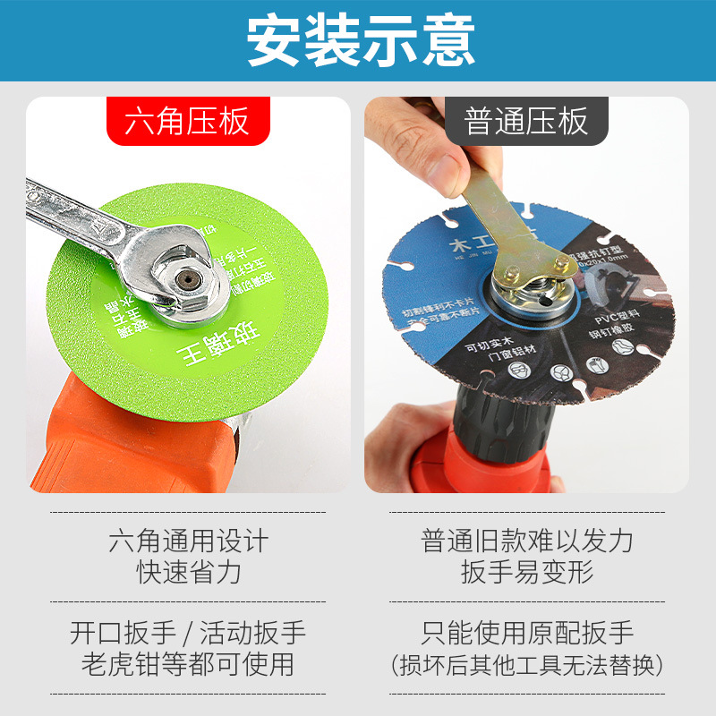 Amoladora angular accesorios de modificación colección completa máquina de pulido llave placa de madera contrachapada cabeza soporte tuerca base cubierta protectora universal