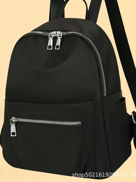 Backpack 2026 New Cross-Border Model Solid Color Oxford Cloth Bag for Outdoor Travel Large Capacity School Bag