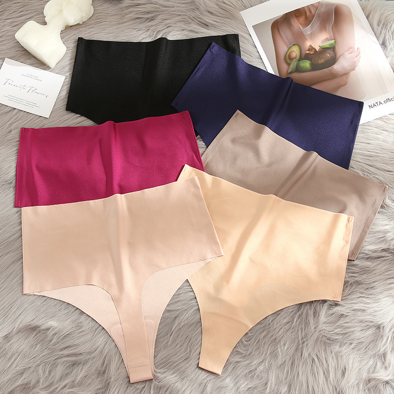 Cross-border High Waist Sports Anti-clip Hip Sexy Ladies Underwear Traceless Ice Silk T-shaped Yoga Quick-drying Girls' Thong