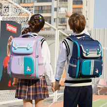 新款小学生书包男一体式全开大容量轻便减负防水儿童双肩包1-6年