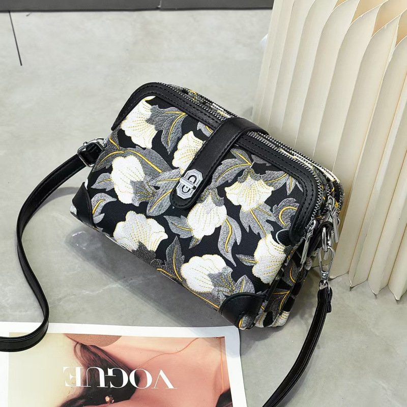 Guofeng impresión bolsos pequeños bolsos de moda versátiles de hombro de ocio de viaje mochila bolsos transfronterizos