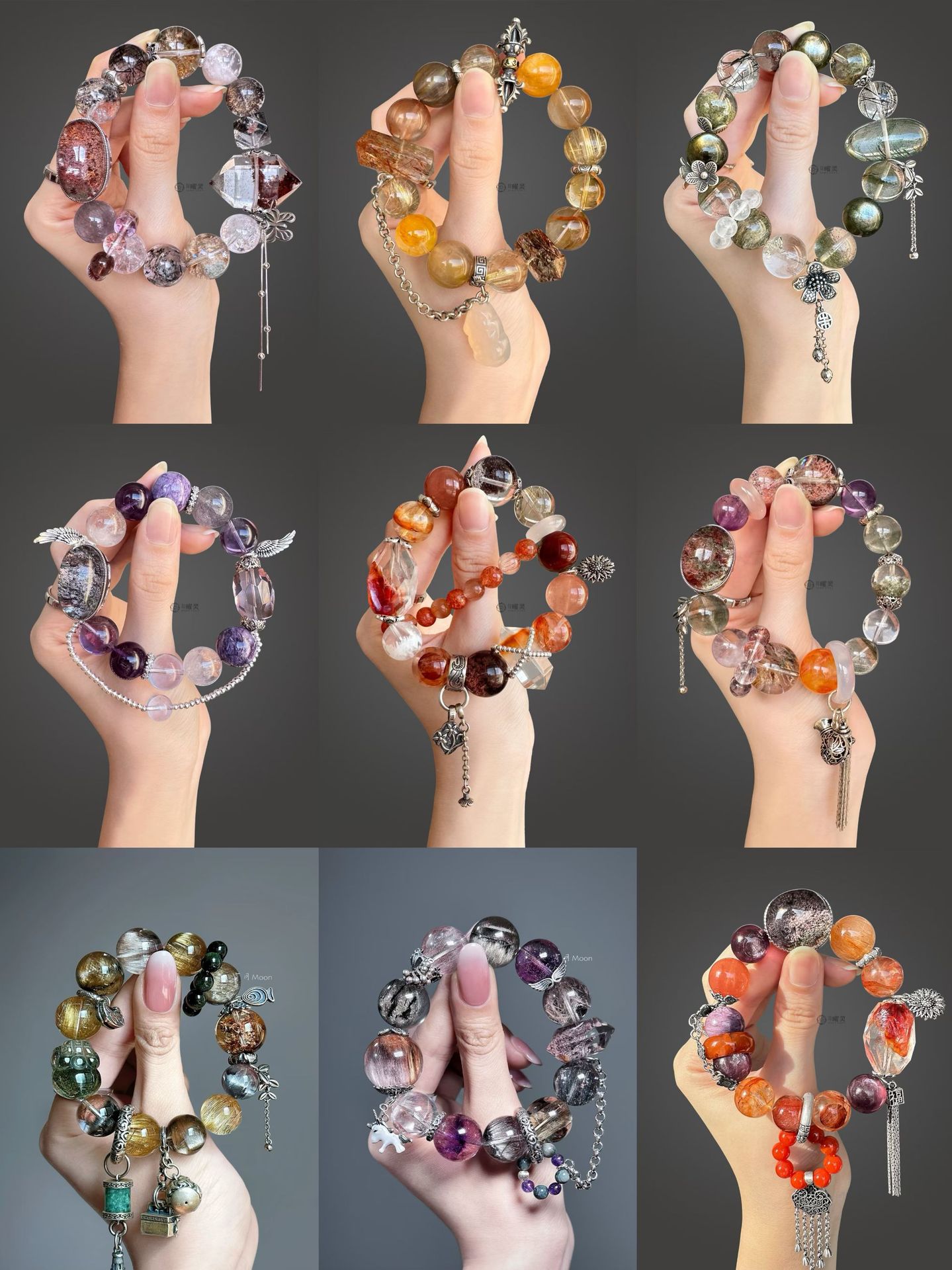 Natural Tea Crystal DIY Jewelry Accessories Single Beads Accompanying Faceted Loose Beads Spacer Crystal Jewelry Bracelets with Beads