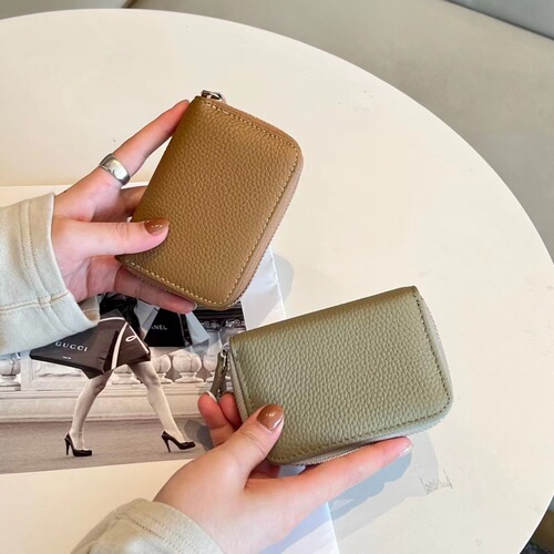 Card holder women's large capacity multi-card slot  new exquisite high-end anti-magnetic compact coin purse genuine card case leather wallet