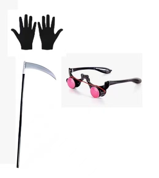 유선 안경 + 장갑 + 낫