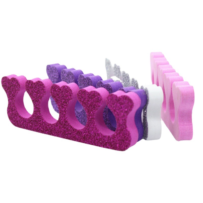 Children's Set Scallion Powder Toe Separator Finger Separator Glitter Finger Splitter Finger Splitter Toe Splitter