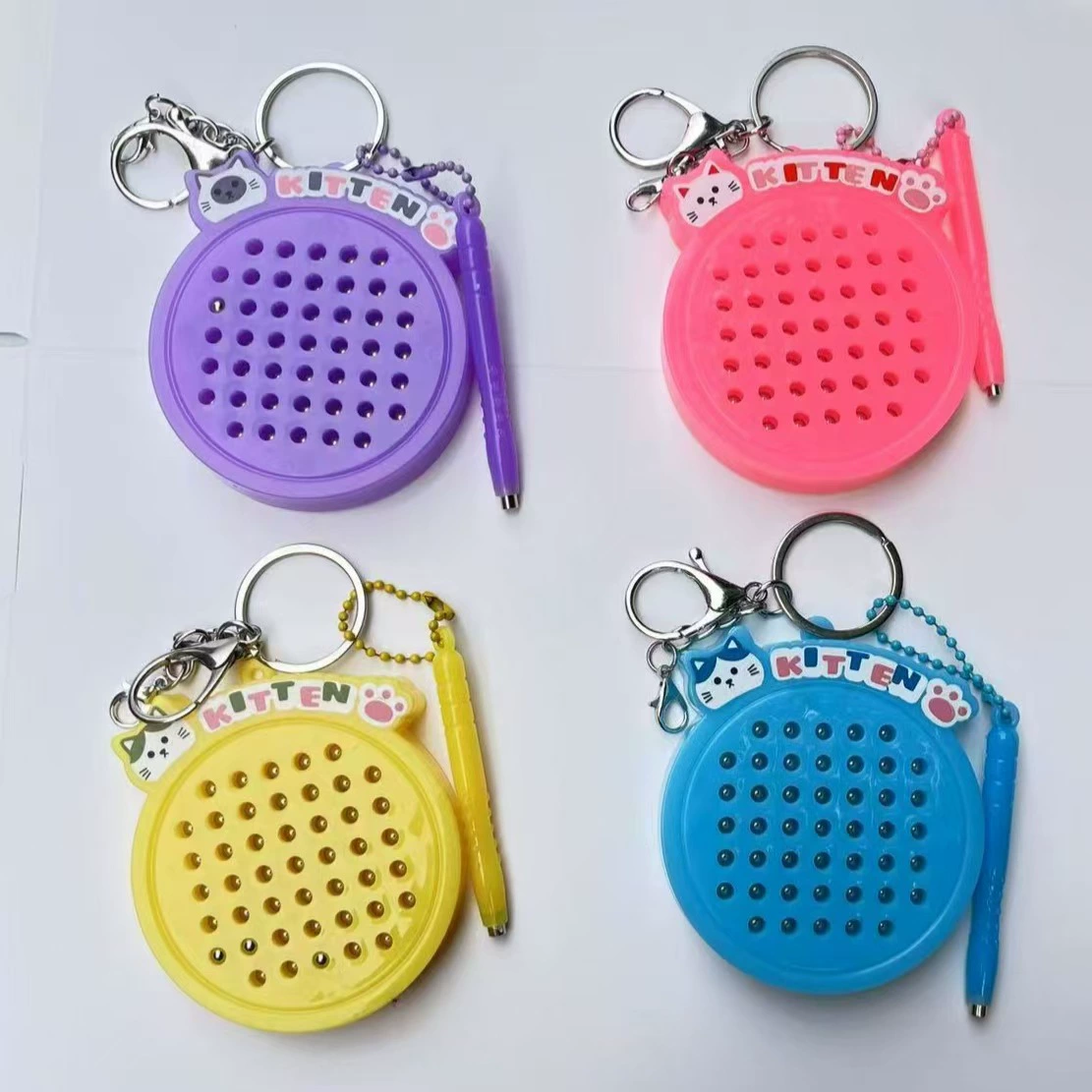 Магнитный забавный стальной шарик для кошек, доска для рисования, декомпрессионный креативный брелок, мультяшная игрушка, подвеска для сумки для пары, лучшего друга