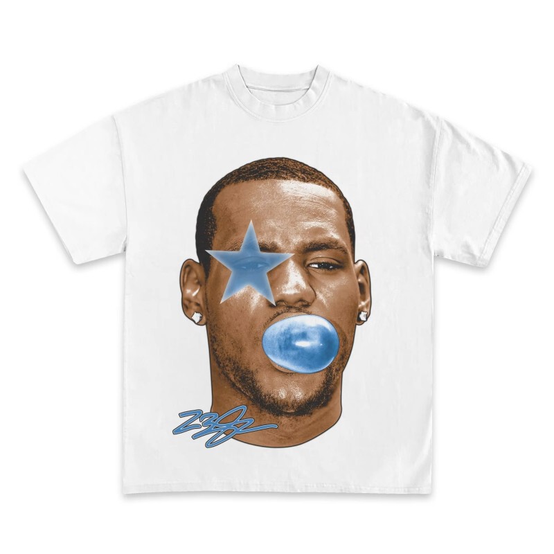 Lebron James Basketball Star T-Shirt Men's and Women's Short Sleeve Cotton T-Shirt Retro Summer Top Street Style Lebron James Basketball Star T-Shirt Men's and Women's Short Sleeve Cotton T-Shirt Retro Summer Top Street Style