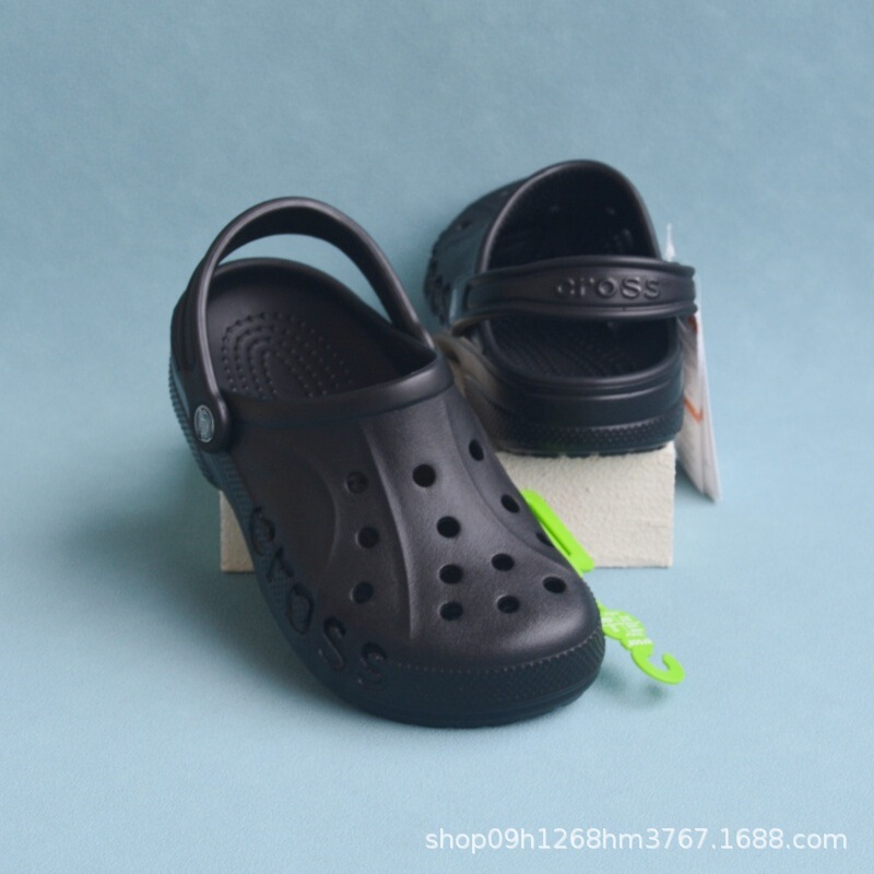 Classic Beige Croc Shoes Men's Anti-Slip Large Size Sandals Men's and Women's Casual Baotou Beach Slippers