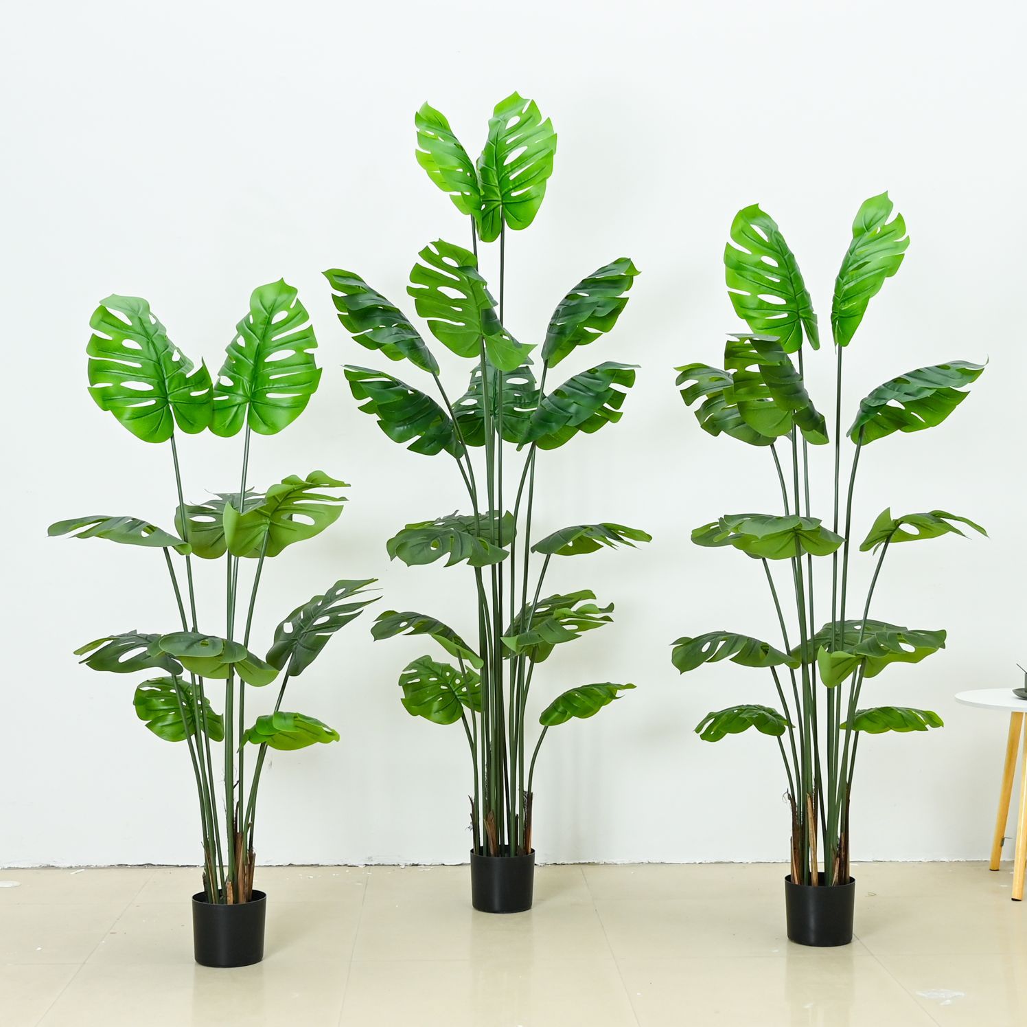 新款仿真龜背竹植物盆栽熱帶綠色植物龜背樹大型家居擺設盆景批發