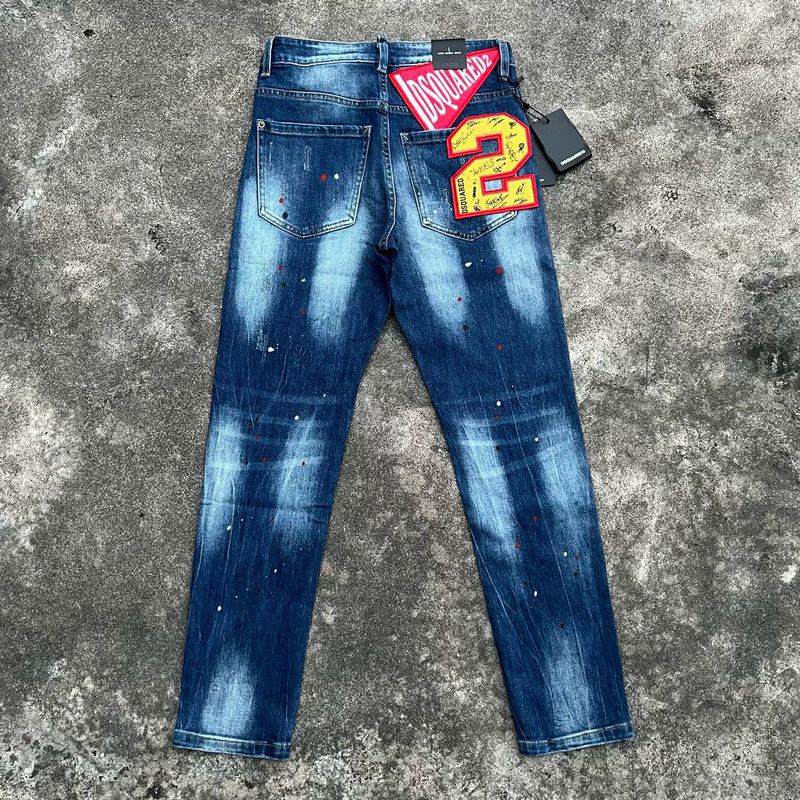 Replica Version Dsq2 & Dsquared2 Squared 24Ss Printed Jeans Men's Clothing Dropshipping