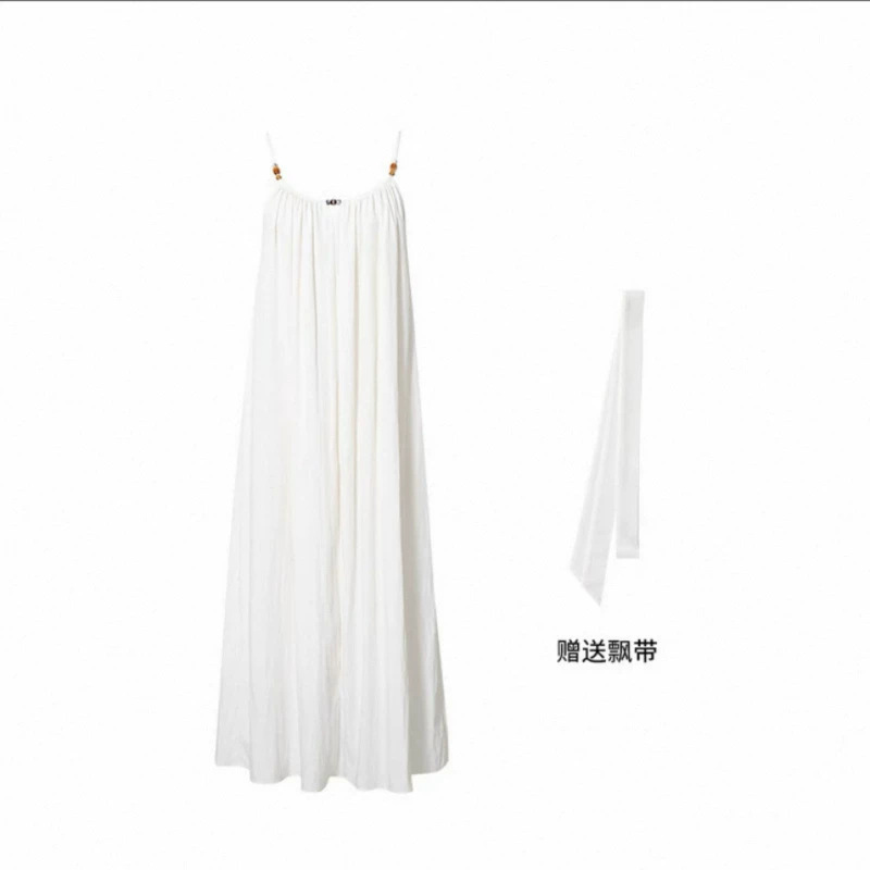 M**Meng Women's Clothing 2026 Summer New Casual Resort Style Shell Beaded Long Dress Strap Dress 5H6190841