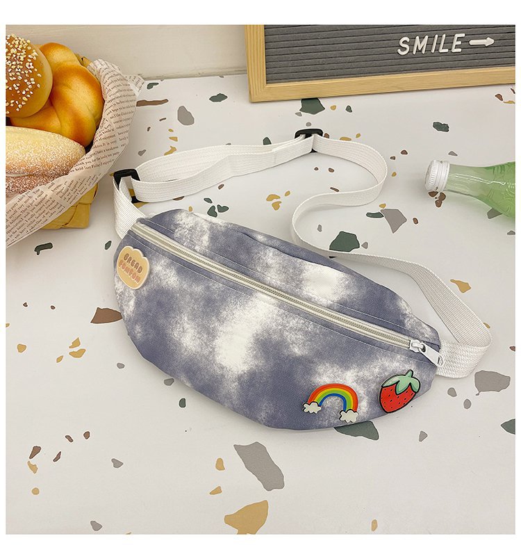 The 2024 new style of Japanese Harajuku trendy single-shoulder bag, a unique tie-dyed girl's chest bag, is fashionable and versatile. It's a single-shoulder crossbody bag undefined