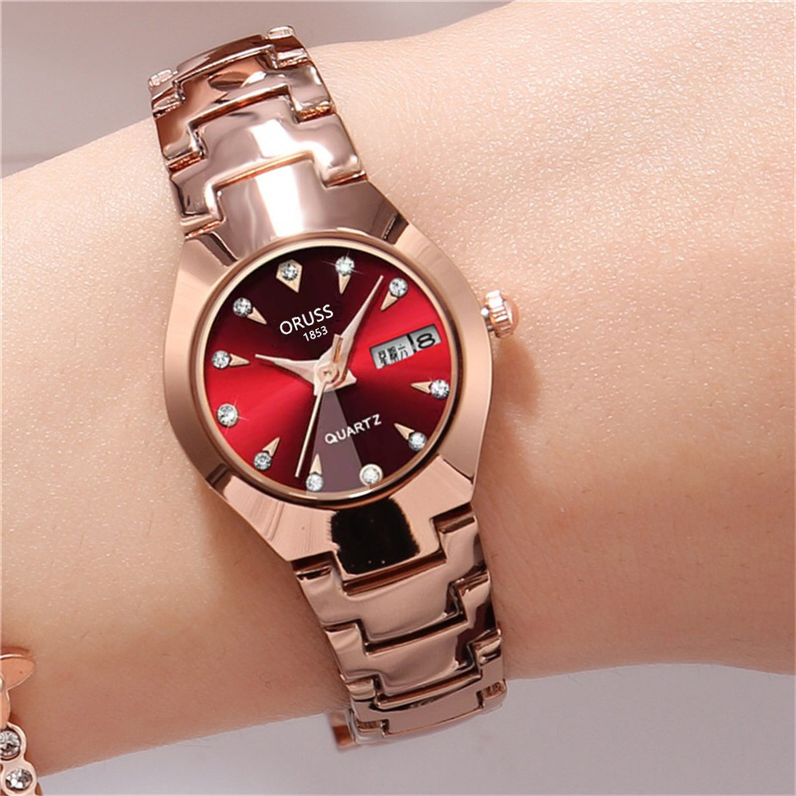 Reloj mujer estudiante cinturón de acero estilo coreano moda simple moda impermeable casual reloj de mujer reloj de cuarzo personalizado reloj de mujer