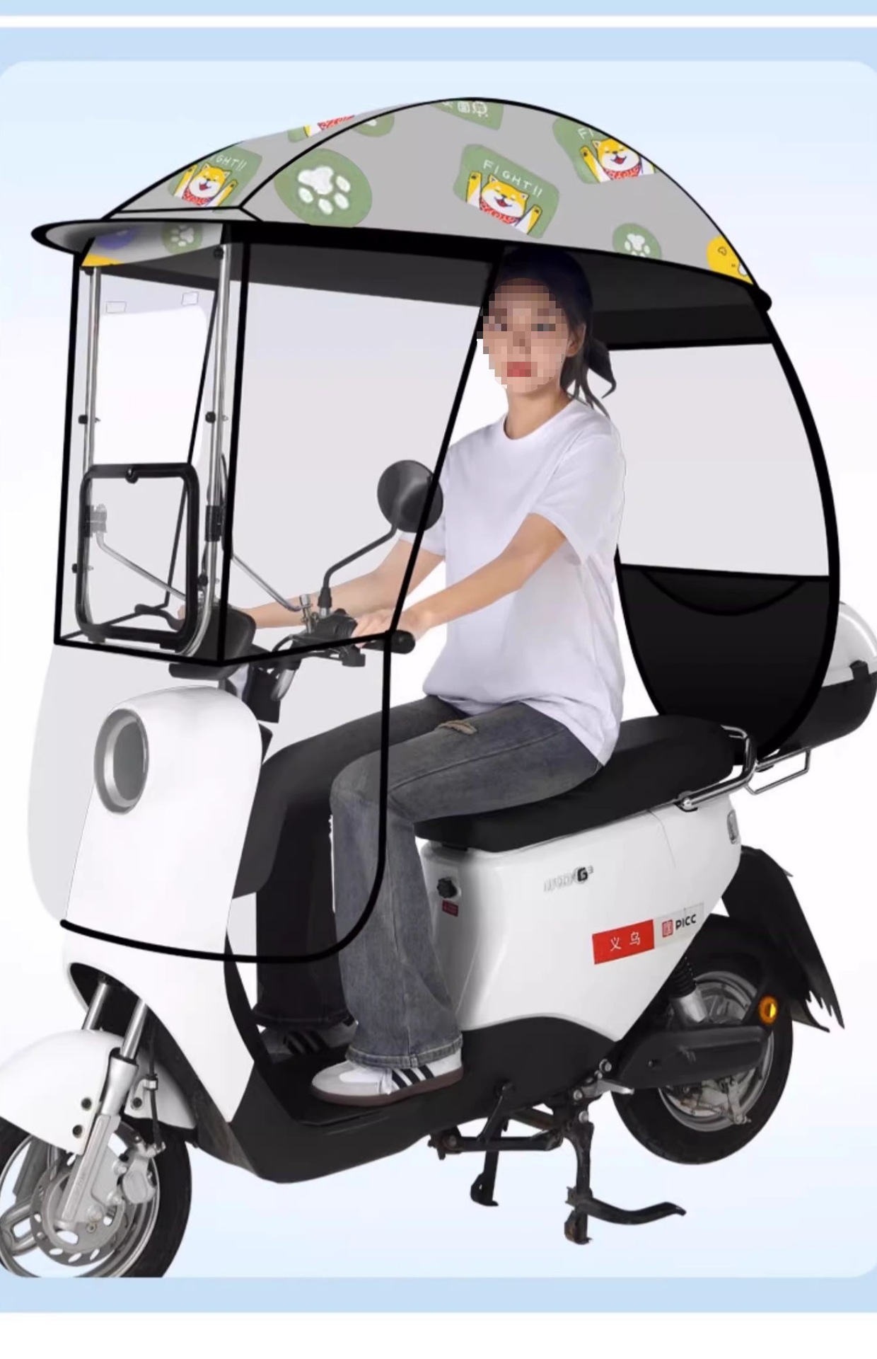 Electric Scooter Canopy New Model Sunshade Rainproof Windproof Cover Motorcycle Sunshade Detachable Safe Wholesale