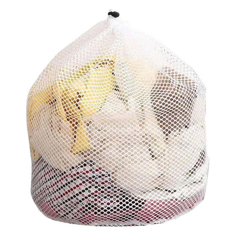 Bolso de lavandería con cordón de poliéster transfronterizo traje al por mayor con cordón de lavado doméstico vinculante Tether lavandería Red con cordón bolsa de malla