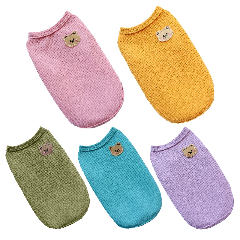 Pet собака кошка одежда Весна и лето новый Вафельный жилет для домашних животных плюшевый мишка собака одежда производители оптом