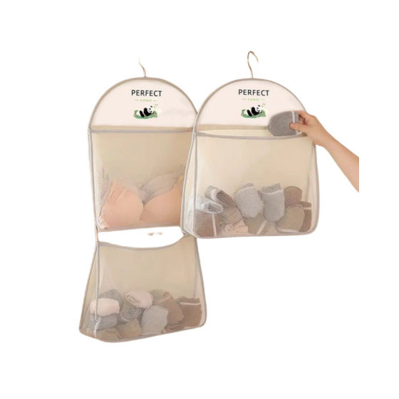 Socks Storage Artifact Dormitory Hanging Net Bag Wardrobe Underwear Panties Hanging Bag Door Rear Storage Finishing Storage Bag