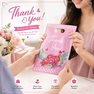 Подарочные пакеты с ручками «Thank you» для учителей и друзей