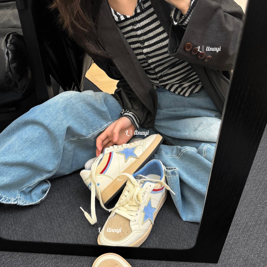 [Lin Ayi] Nara Sejie Star Shoes Zapatillas casuales Mujer 2025 Nuevos zapatos blancos de todo fósforo
