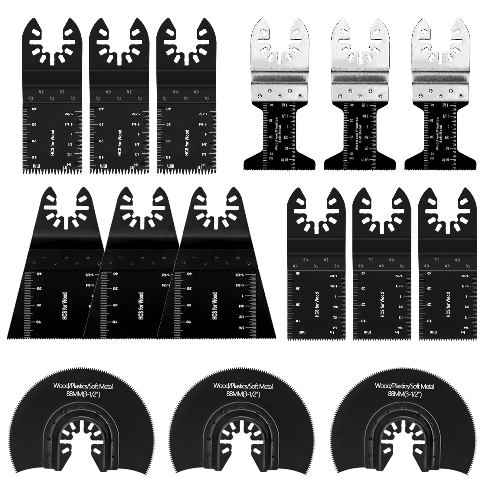 万用宝锯片套装多用途电动工具配件万用宝修边机15件套装组合锯片