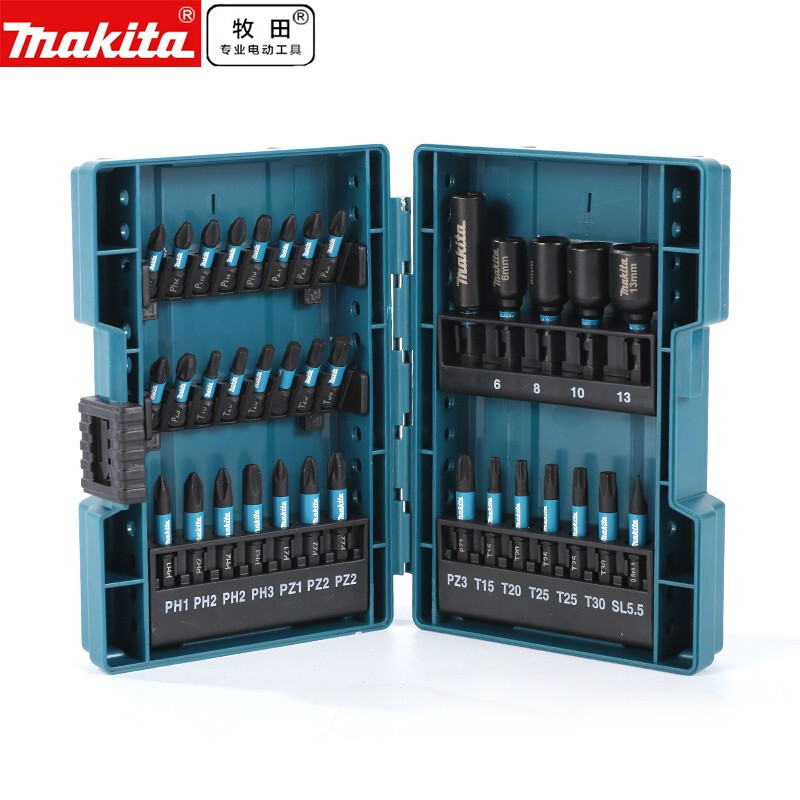 牧田E-06638批头套装手电钻电动螺丝刀批头六角柄35pcs批头套装