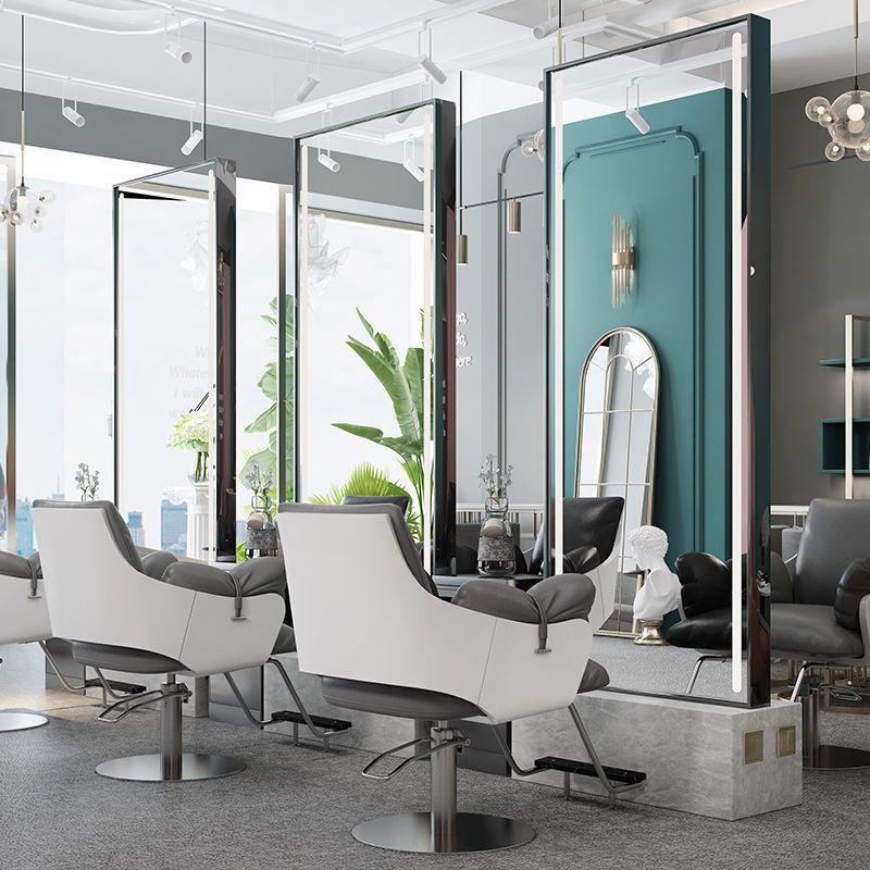 Barber Shop Stage Beauty salons LED beauty salon Dedicated one to ground Simplicity Hairdressing mirror