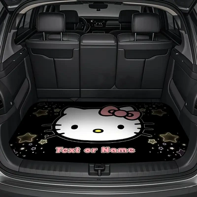 Animation Hello Kitty Floor Mat Car Dirt-resistant Wear-resistant Trunk Mat Dust-proof Non-slip Car Mat in stock Labeling (Avtomobil döşəmə paspasları) - sanrio-trunk-mat-1-75100cm