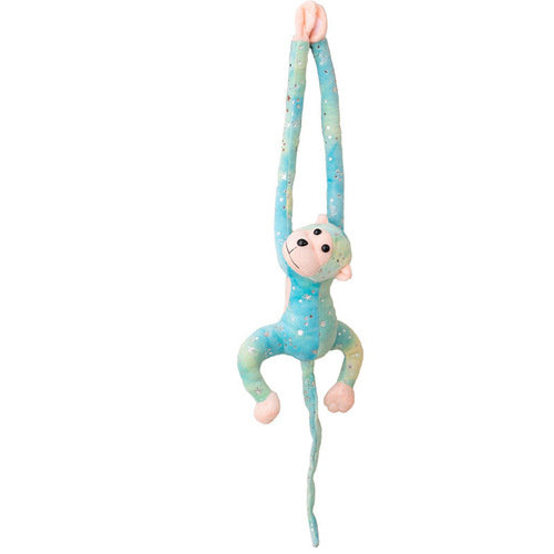 Gold-gilded monkey doll, colorful gibbon monkey plush toy doll, children's plush toy, sounding doll