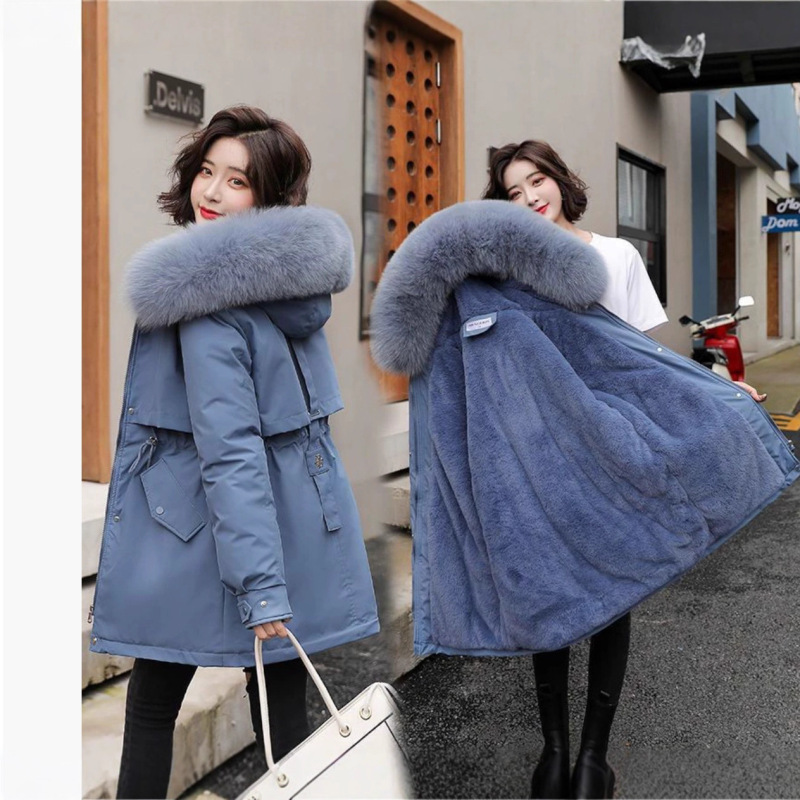 Parker Cotton Coat Winter 2025 New down Cotton Jacket Women's Mid-Length Korean Style Loose Large Size Cotton Jacket Trendy