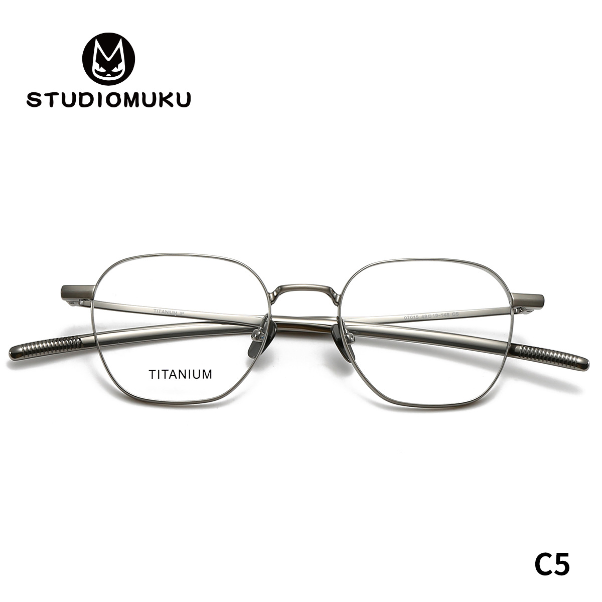 STUDIOMUKU gafas de madera cool estilo japonés hecha a mano marco de gafas cómodo ultra ligero marco de gafas poligonal de alto nivel