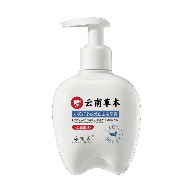 Haidian Yunnan herbal bicarbonato de sodio blanqueamiento pasta de dientes aliento fresco y saludable encías desodorante aliento fabricante