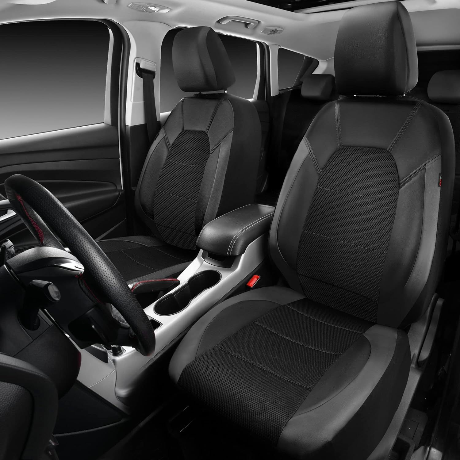 Cross-Border Pu Leather Universal Car Seat Cover Sandwich Leather Temu Amazon Meike Multi Factory Direct Sales
