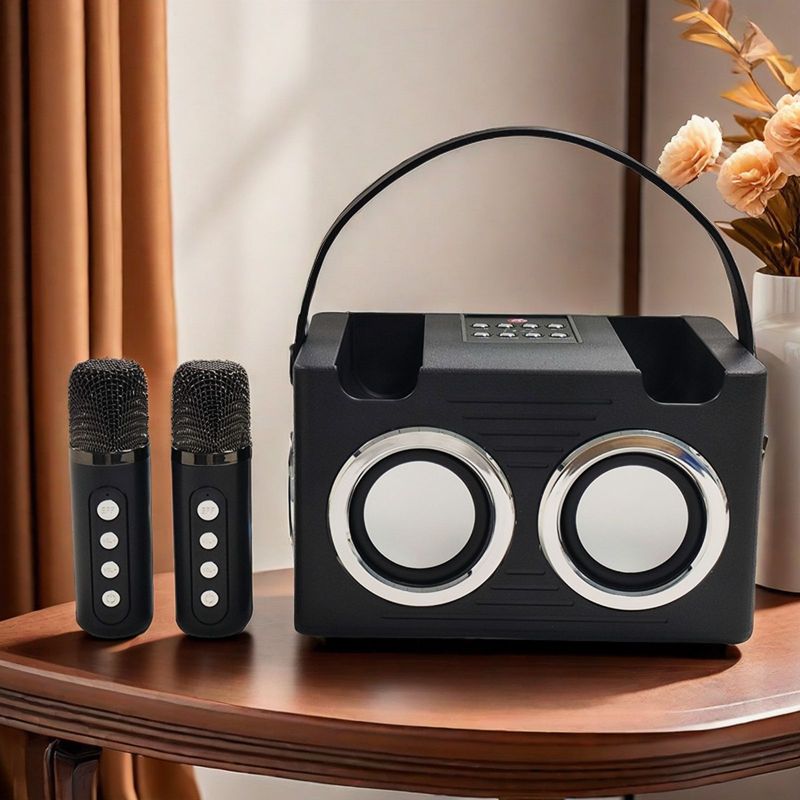 KD-203 bluetoothスピーカー家庭用無線k歌音響ダブルマイクマイク移動屋外歌唱家庭KVT|undefined
