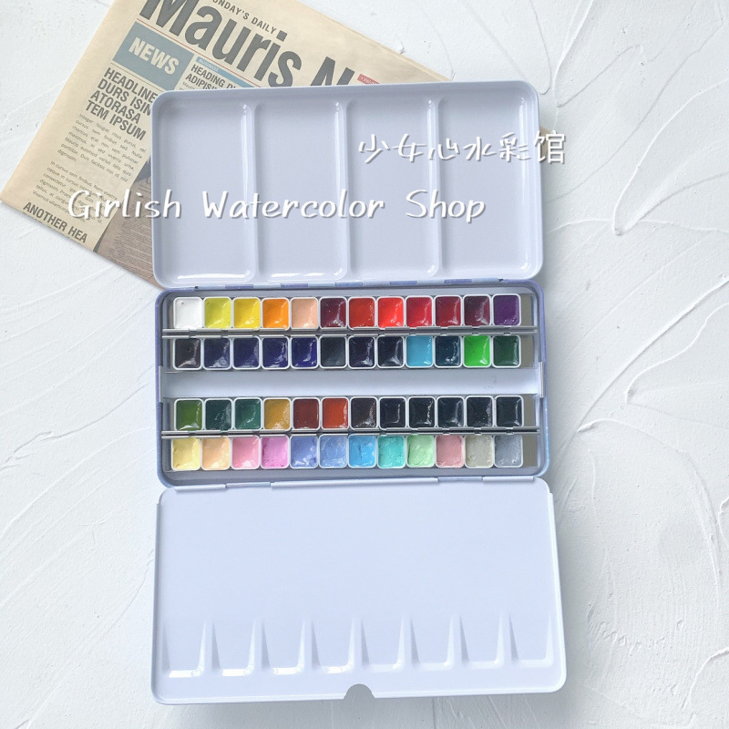Tin box, 48 colors, 2 ml