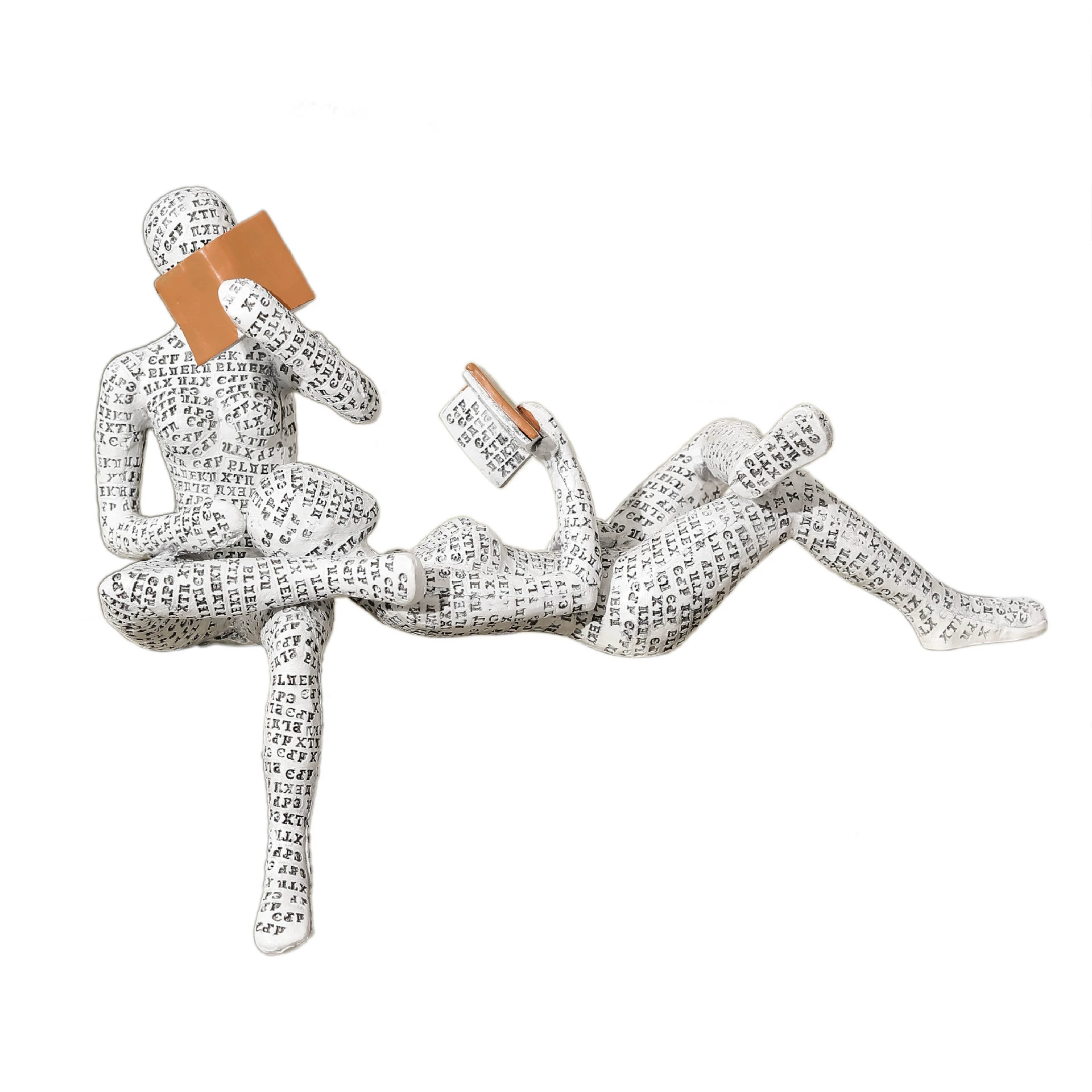 Кросс-бордер новый Reading Woman Reading Women's Palm Polying Model Packing Resin Book Bookstore Decoration