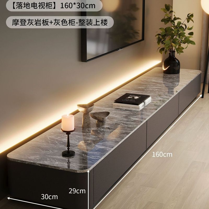 电视柜2025新款落地柜客厅家用黑色高级感电视机柜小户型窄款地柜|undefined