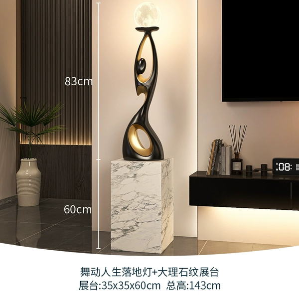 [Dancing Life] Artistic floor-standing ornaments with lights + square marble pattern booth