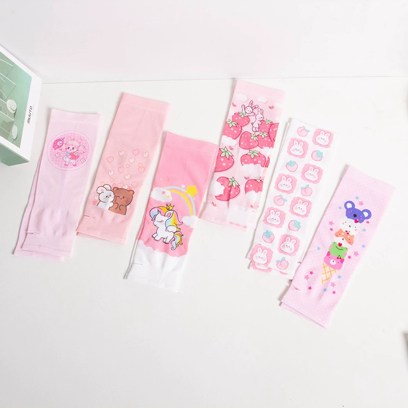 Детский мультяшный милый чехол на руку с героями из ледяного шелка, Солнцезащитный рукав для девочек, Солнцезащитный рукав для мальчиков, Солнцезащитный рукав для мальчиков