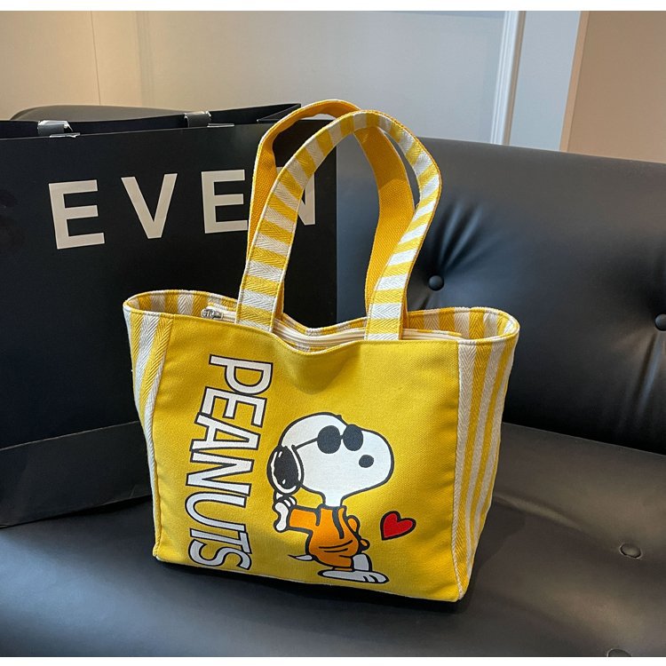 2024 bolsas de lona empalmadas moda de compras de gran capacidad bolsas de mano impresión LOGO contraste portátil