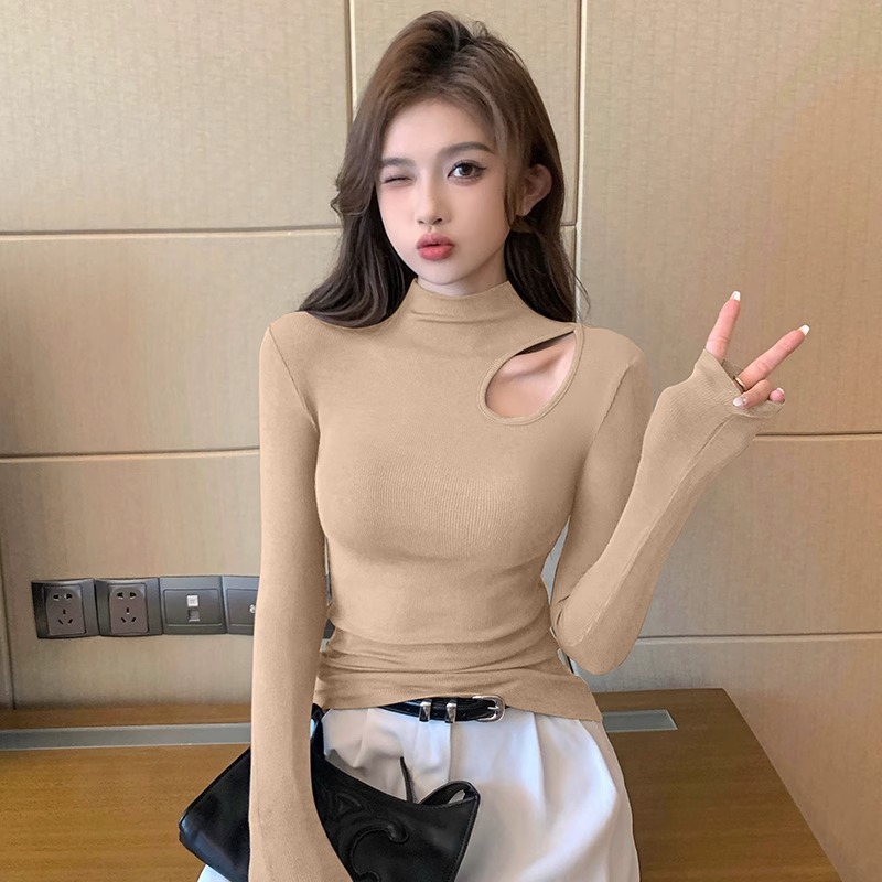 살구[오프숄더 중공긴소매]
