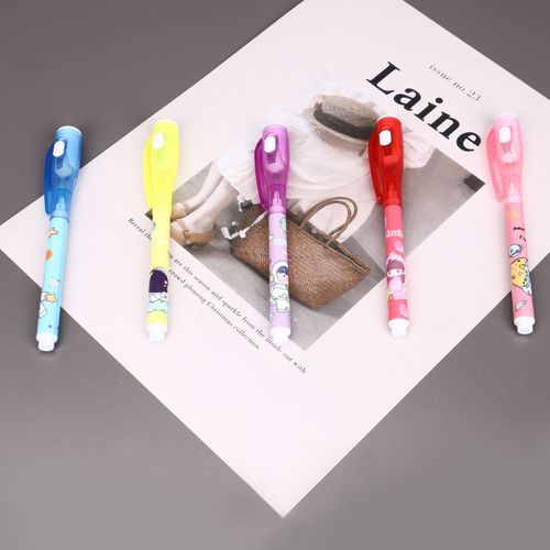 Creative Fun Glow-in-the-Dark Cartoon Markers UV Light ReWritable Highlighters School Supplies