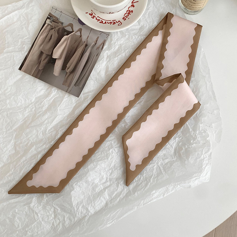 Pañuelo de seda, banda larga, decoración de alta calidad, bufanda pequeña, cinturón multiusos, diadema de cuerda de súper hada francesa, cinturón para el cabello, serpentina para el cabello