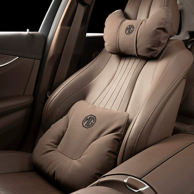 Cushion Interior Accessories, Headrest - horn-style-chestnut-brown-mg-headrest-lumbar-support-each