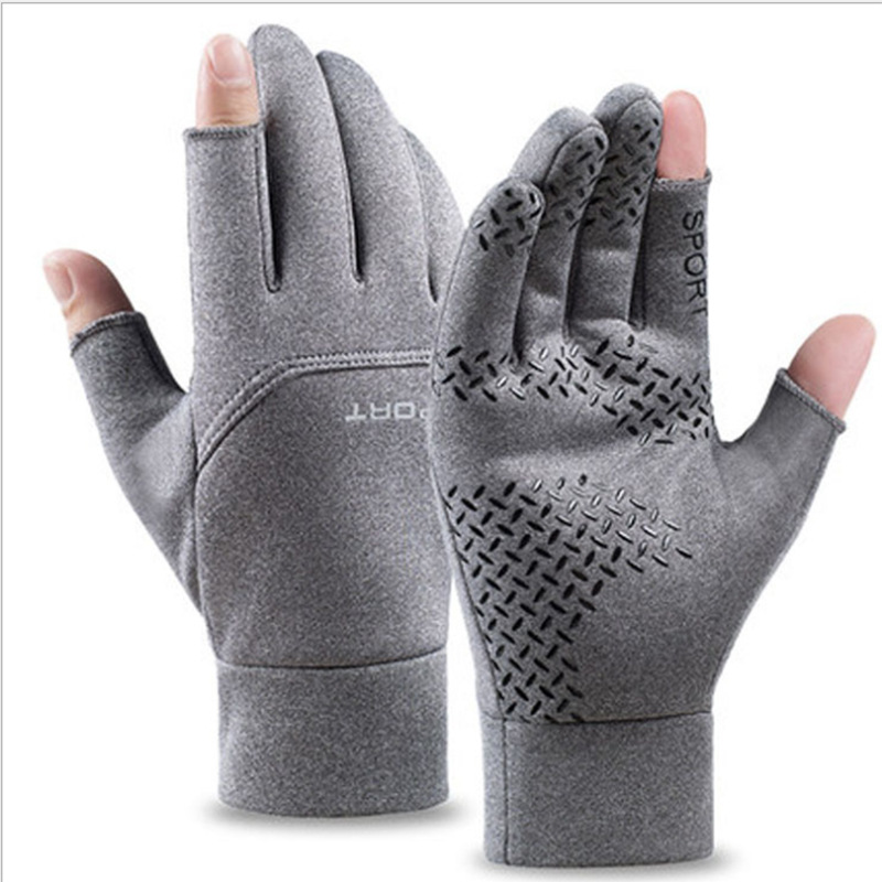 회색 한쪽 손가락 노출