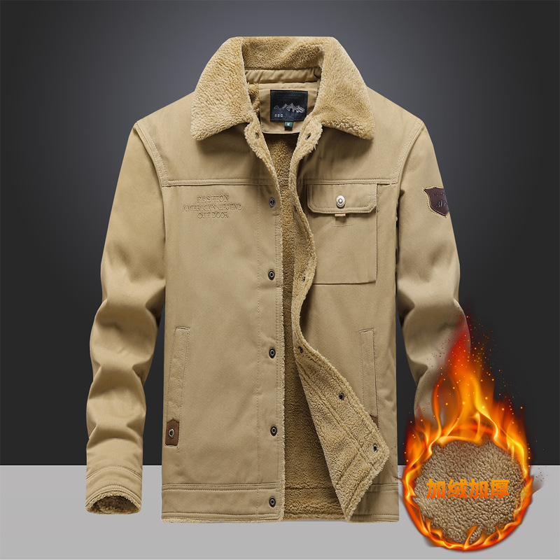 2024 nueva chaqueta de hombre al aire libre nueva chaqueta casual hombre de mediana edad bolsas de camisa chaqueta
