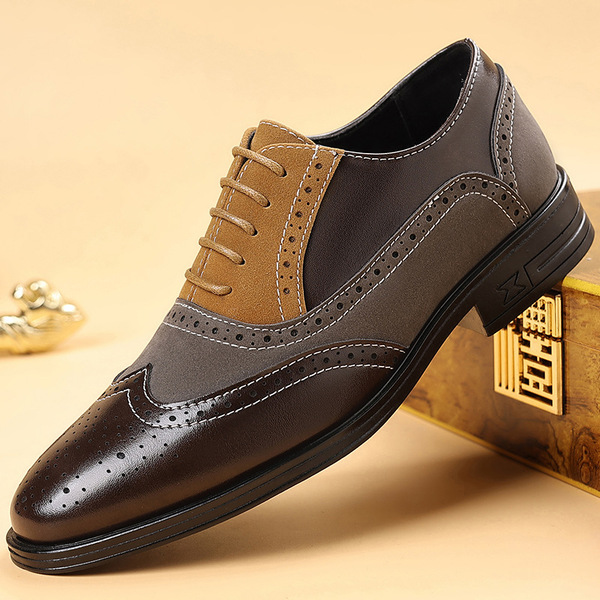 Two-tone trend casual breathable shoes English style