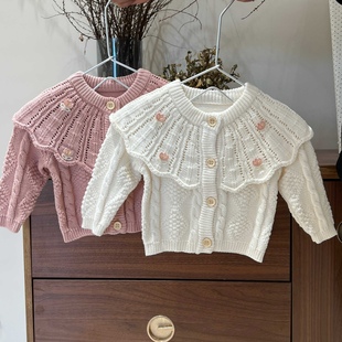 Xiao Nuomai Children's Clothing 2025 Autumn and Winter New Flower Knitted Sweater