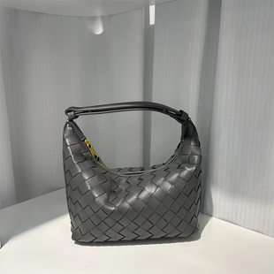 Summer lunch box, shoulder bag, handheld underarm bag, purse, high-quality style, food bag, genuine leather