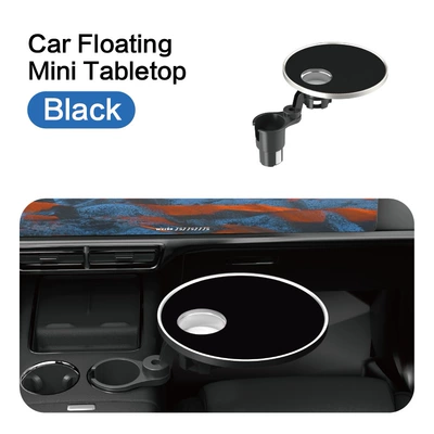 North American car cup holder, in-car beverage rack, large car cup holder extender, car small table board (Car table board) - black
