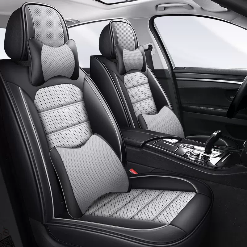 跨境汽车坐垫  四季通用透气皮革座椅垫  五座小车通用坐垫座套